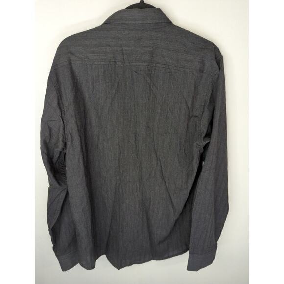 Burnside Black Cotton Long Sleeves Button-Down Shirt Large - Picture 3 of 7